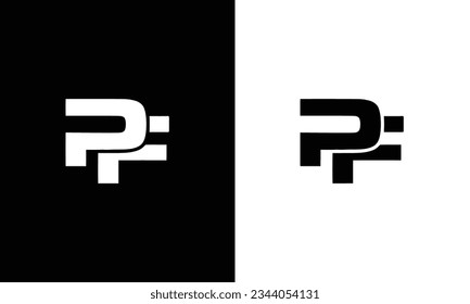 pf logo design vector illustration template