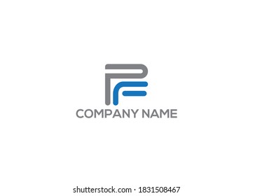 pf logo design vector template