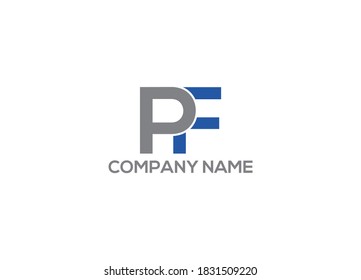 pf logo design vector template