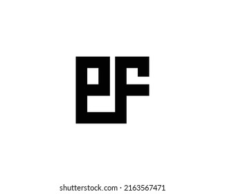 PF logo design vector template