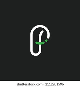 pf logo modern vector icon illustration design.