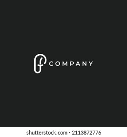 pf logo modern vector icon illustration design.