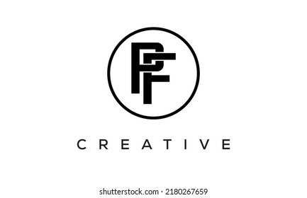 PF monogram. initial letters PF eye-catching Typographic logo design with circle, very creative stylish lettering logo icon for your business and company