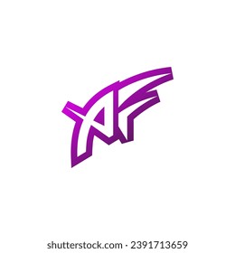 PF Premium emblem logo initial esport and gaming design concept