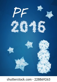 PF wish card 2016 vector illustration