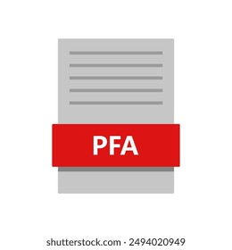 Icono de archivo PFA ilustrado en el fondo