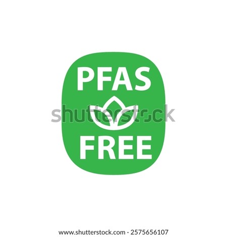 Pfas free label. banner icon. Vector stock illustration.