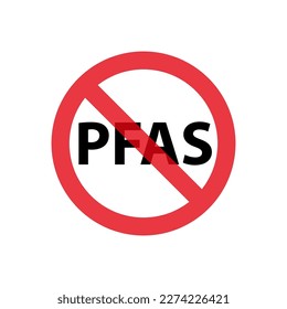 Pfas free sign icon simple design