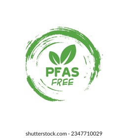 pfas free sign on white background