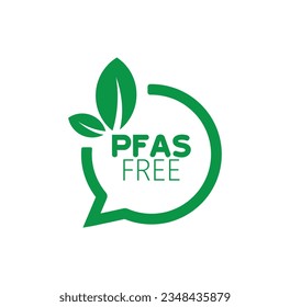 pfas free sign on white background