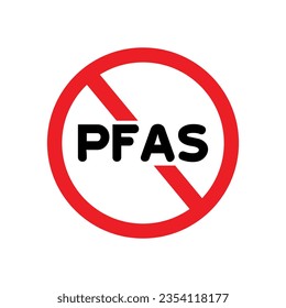 pfas free sign on white background