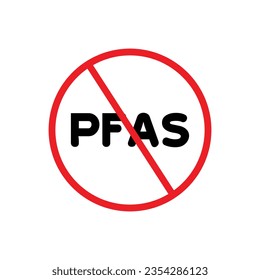 pfas free sign on white background