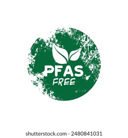 pfas free sign on white background