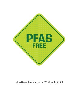 pfas free sign on white background