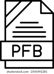 PFB Vector Vector Icon Design Symbol