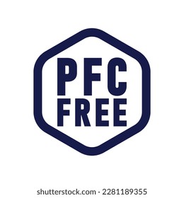 PFC Free Sign. PFC prohibited, perfluorinated compound.