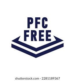 PFC Free Sign. PFC prohibited, perfluorinated compound.
