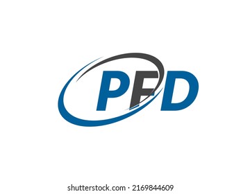PFD Letter Initial Logo Design Vector Illustration