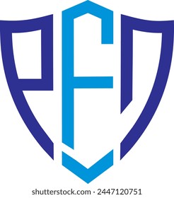 PFD Shield Logo design, icon, symbol, vector file