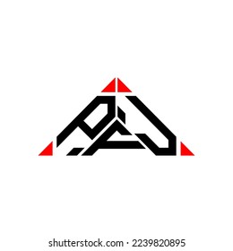 Logo de la carta PFJ diseño creativo con gráfico vectorial, logotipo PFJ simple y moderno.