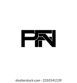 pfn typography letter monogram logo design