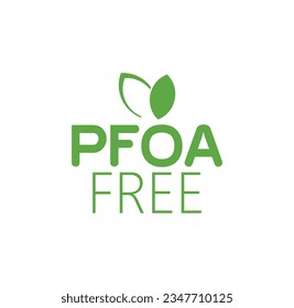 pfoa free sign on white background