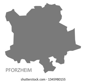 Pforzheim county map of Baden Wuerttemberg Germany