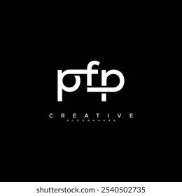 
Concepto de Vector inicial de diseño de logotipo de carta PFP. Ilustración simple de la Plantilla del logotipo de PFP.