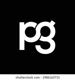 pg abstract letter logo design 