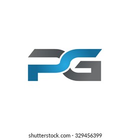 PG company linked letter logo blue