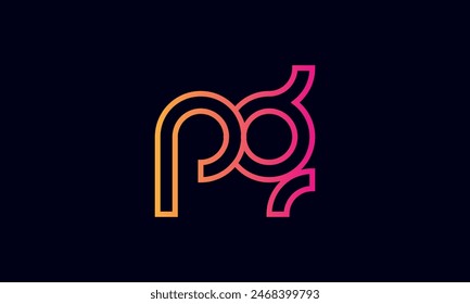 PG Creative And Modern PG Logo. Initial Letter PG Logo Design on Black Background.