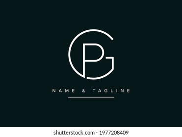 PG or GP Abstract initial monogram letter alphabet logo