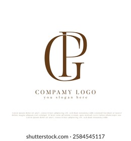 PG, GP, Abstract Letters Logo Monogram