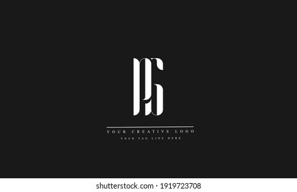 PG GP abstract vector logo monogram template