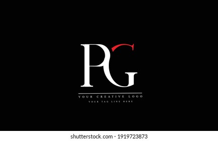PG GP abstract vector logo monogram template