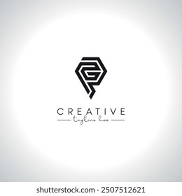 PG GP Alphabet Letters Monogram Logo Design. Initial Vector Template.