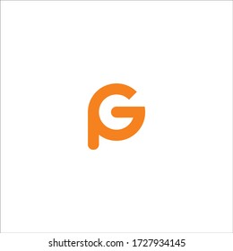 PG GP initial company circle G logo orange