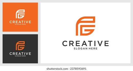 PG or GP initial letter logo design vector.