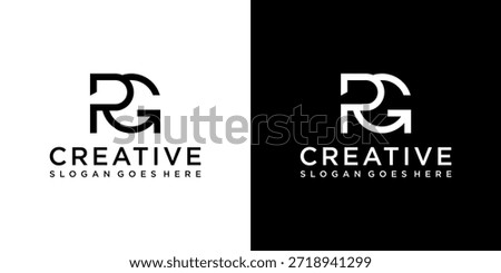 PG or GP initial letter logo design vector
