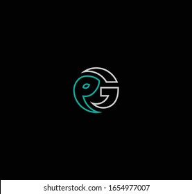 PG or GP letter designs for logo and icons