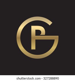 PG or GP letters, golden circle G shape