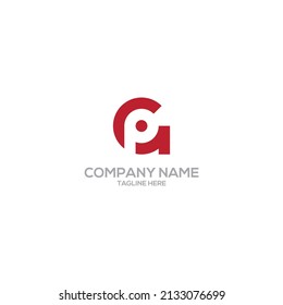 PG GP P G letter logo template.