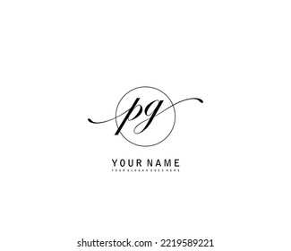 PG Logotipo inicial de logotipo de belleza vectorial