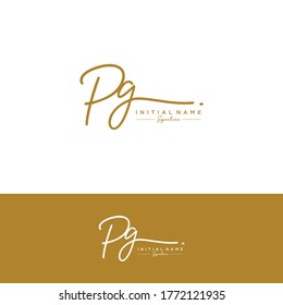 PG Initial letter handwriting and signature logo.