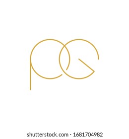 PG initial letter logo template vector icon design