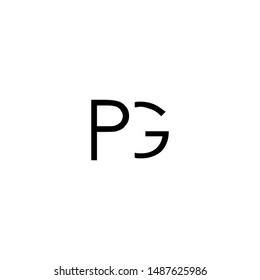 Pg Initial Letter Logo Vector Stock Vector (Royalty Free) 1487625986 ...