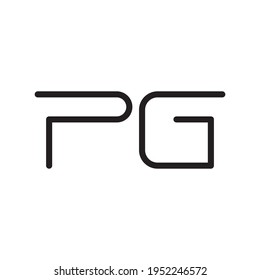 pg initial letter vector logo