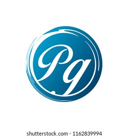 PG initial splash logo template vector