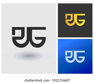 PG JG letter logo initial modern design idea