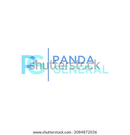 pg letter blu icon design element 